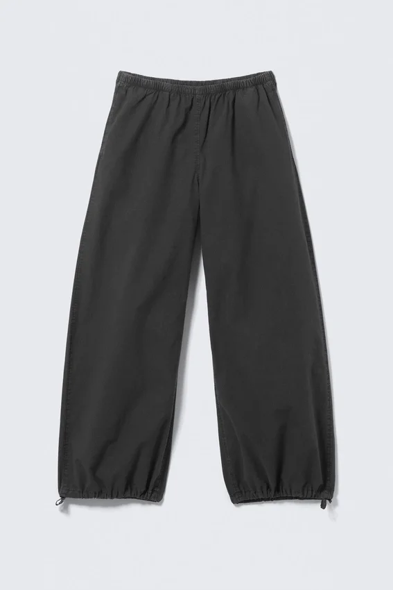 Low Rise Pull-On Ripstop Trousers – Dark Grey Low Rise Pull-On Ripstop Trousers – Dark Grey