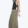 Low Rise Pull-On Ripstop Trousers – Dusty Green Khaki Low Rise Pull-On Ripstop Trousers – Dusty Green Khaki