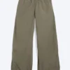 Low Rise Pull-On Ripstop Trousers – Dusty Green Khaki Low Rise Pull-On Ripstop Trousers – Dusty Green Khaki