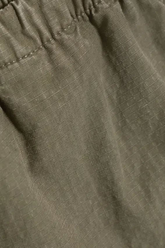 Low Rise Pull-On Ripstop Trousers – Dusty Green Khaki Low Rise Pull-On Ripstop Trousers – Dusty Green Khaki