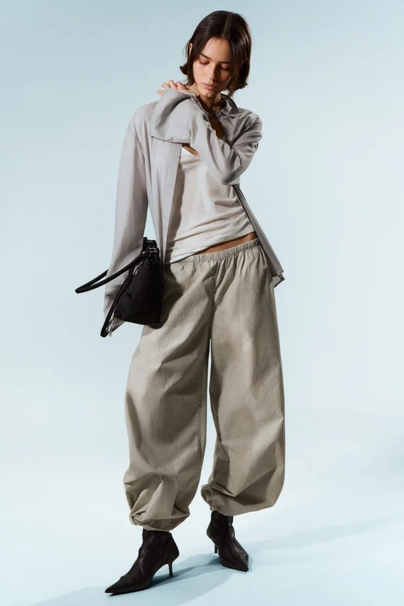 Low Rise Pull-On Ripstop Trousers – Light Dusty Mole Low Rise Pull-On Ripstop Trousers – Light Dusty Mole