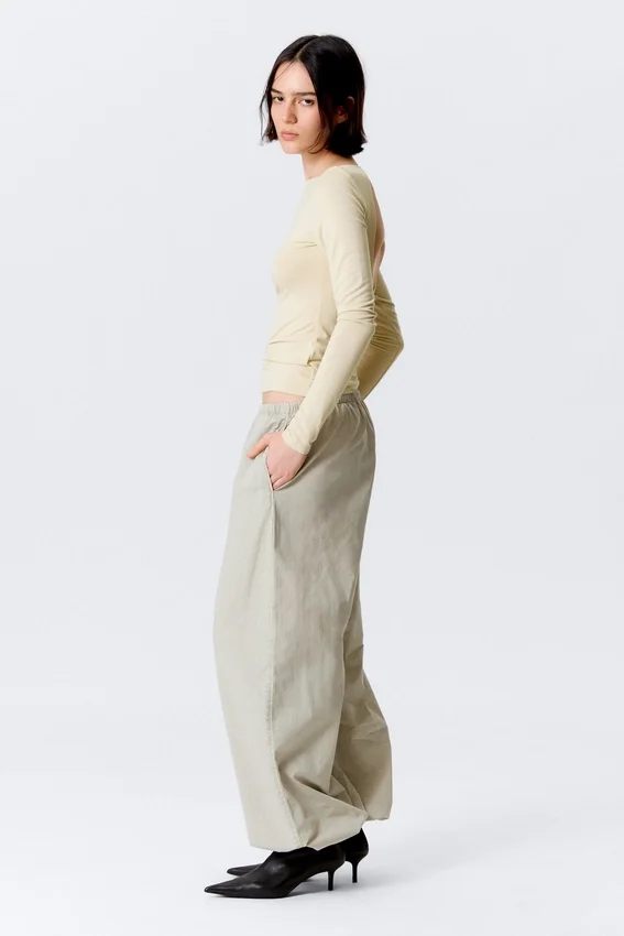Low Rise Pull-On Ripstop Trousers – Light Dusty Mole Low Rise Pull-On Ripstop Trousers – Light Dusty Mole