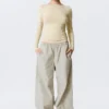 Low Rise Pull-On Ripstop Trousers – Light Dusty Mole Low Rise Pull-On Ripstop Trousers – Light Dusty Mole