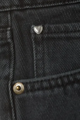Low Rise Raw Hem Mini Denim Shorts – Smoky Blue – Dark Blue