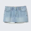 Low Rise Raw Hem Mini Denim Skirt – Fresh Blue – Light Blue Low Rise Raw Hem Mini Denim Skirt – Fresh Blue – Light Blue