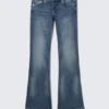 Low Rise Regular Bootcut Jeans – Medusa Blue – Dark Blue Low Rise Regular Bootcut Jeans – Medusa Blue – Dark Blue