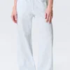 Low-Rise Relaxed Pull-On Trousers – White – Blue Stripes Low-Rise Relaxed Pull-On Trousers – White – Blue Stripes