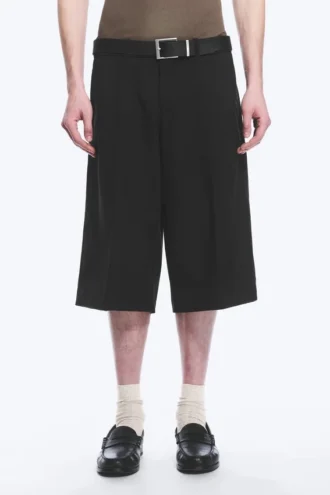Low Rise Relaxed Suiting Shorts – Black