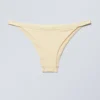 Low Rise Ribbed Brazilian Bikini Bottoms – Light Yellow Low Rise Ribbed Brazilian Bikini Bottoms – Light Yellow