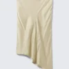Low Rise Satin Midi Skirt – Light Dusty Beige Low Rise Satin Midi Skirt – Light Dusty Beige