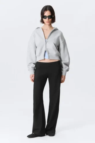 Low Rise Side-Zip Suiting Trousers – Black Low Rise Side-Zip Suiting Trousers – Black