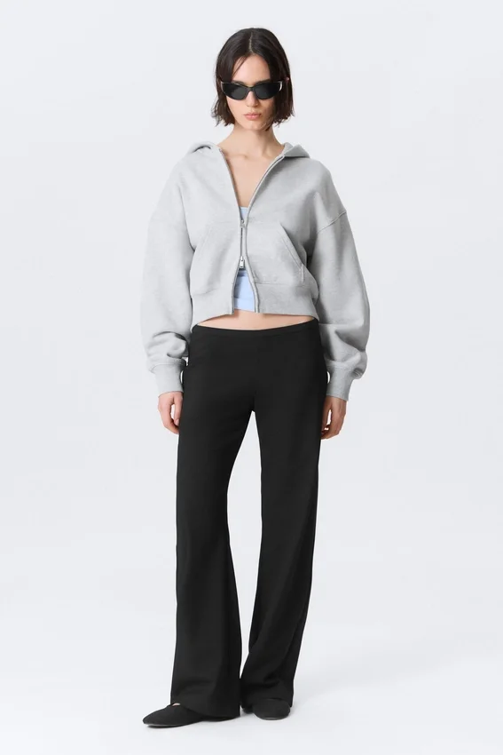 Low Rise Side-Zip Suiting Trousers – Black Low Rise Side-Zip Suiting Trousers – Black