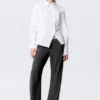 Low Rise Side-Zip Suiting Trousers – Dark Grey Melange Low Rise Side-Zip Suiting Trousers – Dark Grey Melange