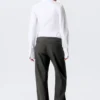 Low Rise Side-Zip Suiting Trousers – Dark Grey Melange Low Rise Side-Zip Suiting Trousers – Dark Grey Melange