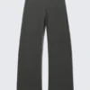 Low Rise Side-Zip Suiting Trousers – Dark Grey Melange Low Rise Side-Zip Suiting Trousers – Dark Grey Melange