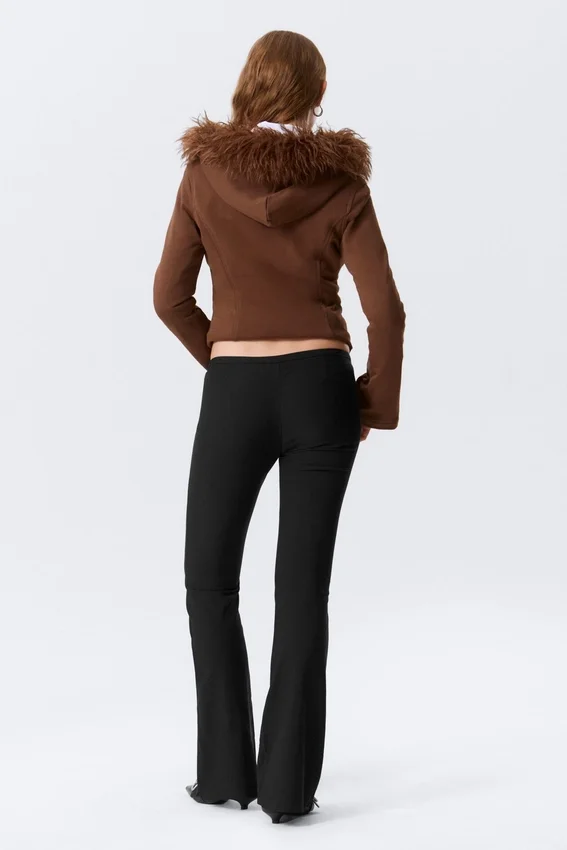 Low Rise Skinny Flared Leg Trousers – Black Low Rise Skinny Flared Leg Trousers – Black