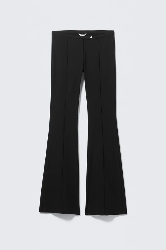 Low Rise Skinny Flared Leg Trousers – Black Low Rise Skinny Flared Leg Trousers – Black