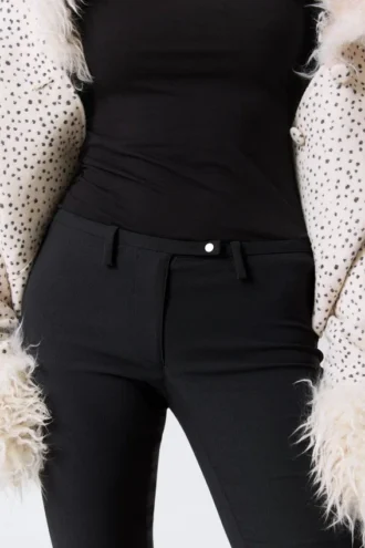 Low Rise Skinny Suiting Treggings – Black