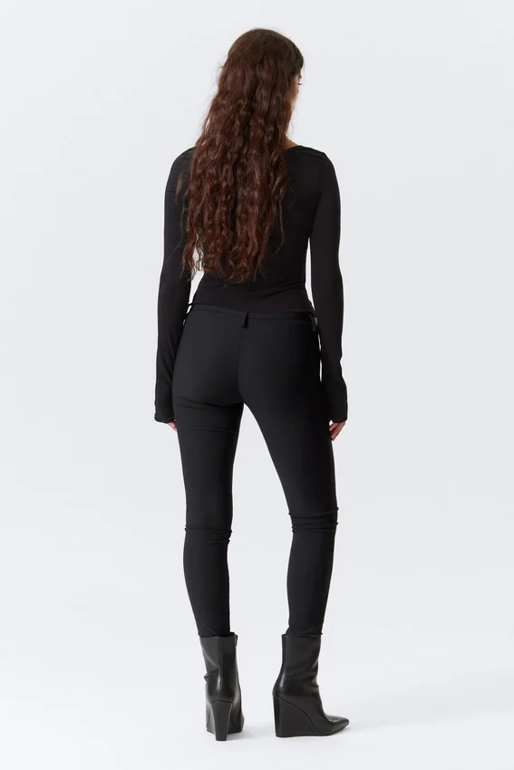 Low Rise Skinny Suiting Treggings – Black Low Rise Skinny Suiting Treggings – Black