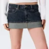 Low Rise Slim Denim Mini Skirt – Blue Anthem – Medium Blue Low Rise Slim Denim Mini Skirt – Blue Anthem – Medium Blue