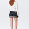 Low Rise Slim Denim Mini Skirt – Blue Anthem – Medium Blue Low Rise Slim Denim Mini Skirt – Blue Anthem – Medium Blue