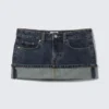 Low Rise Slim Denim Mini Skirt – Blue Anthem – Medium Blue Low Rise Slim Denim Mini Skirt – Blue Anthem – Medium Blue