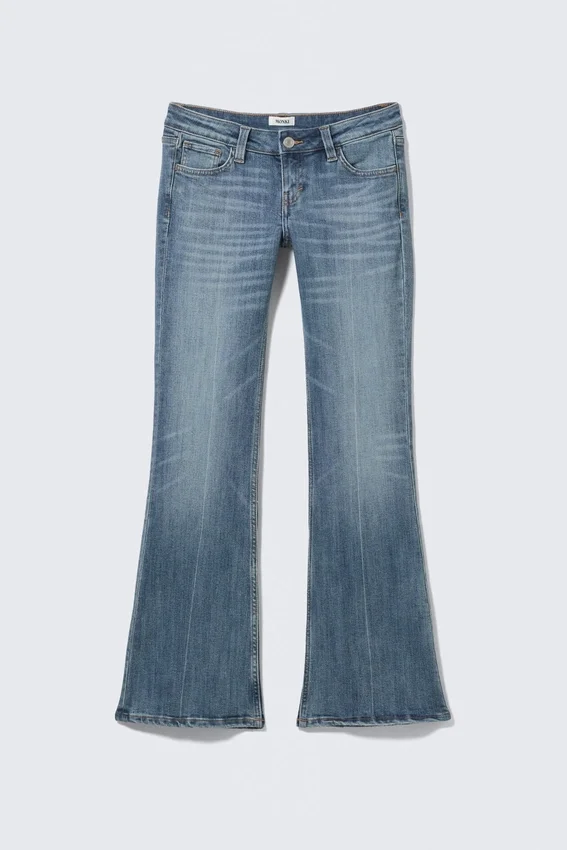 Low Rise Slim Flared Jeans – Radio Blue – Medium Blue Low Rise Slim Flared Jeans – Radio Blue – Medium Blue