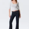 Low Rise Slim Flared Leg Jeans – Blue Rinse – Dark Blue Low Rise Slim Flared Leg Jeans – Blue Rinse – Dark Blue