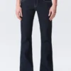 Low Rise Slim Flared Leg Jeans – Blue Rinse – Dark Blue Low Rise Slim Flared Leg Jeans – Blue Rinse – Dark Blue