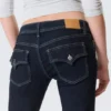 Low Rise Slim Flared Leg Jeans – Blue Rinse – Dark Blue Low Rise Slim Flared Leg Jeans – Blue Rinse – Dark Blue