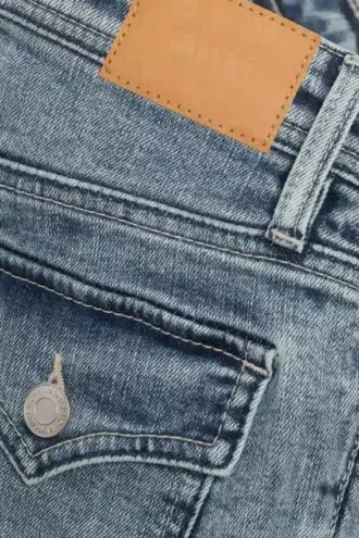 Low Rise Slim Flared Leg Jeans – Fresh Blue – Medium Blue Low Rise Slim Flared Leg Jeans – Fresh Blue – Medium Blue