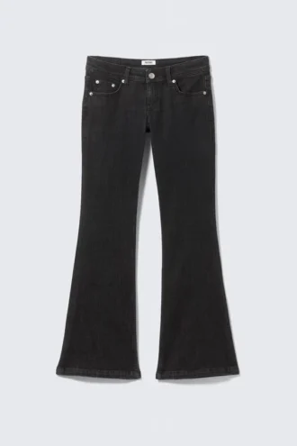 Low Rise Slim Flared Leg Jeans – Ink Black – Black Low Rise Slim Flared Leg Jeans – Ink Black – Black