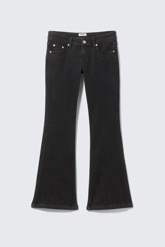 Low Rise Slim Flared Leg Jeans – Ink Black – Black Low Rise Slim Flared Leg Jeans – Ink Black – Black