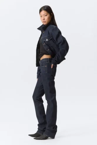 Low Rise Slim Jeans – Blue Rinse – Dark Blue