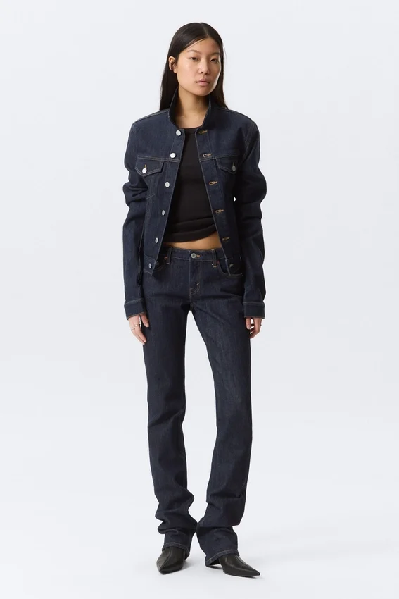 Low Rise Slim Jeans – Blue Rinse – Dark Blue Low Rise Slim Jeans – Blue Rinse – Dark Blue