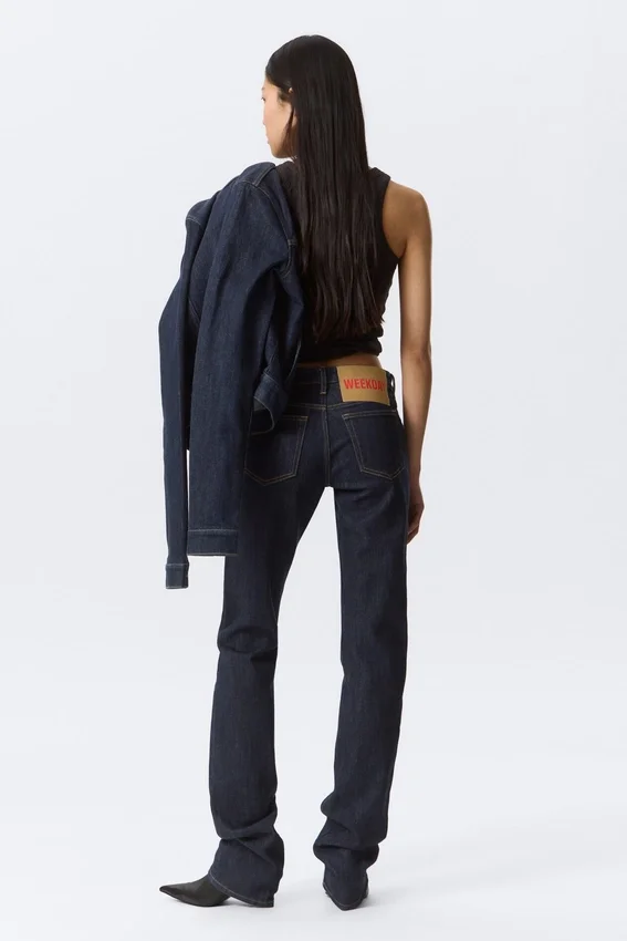 Low Rise Slim Jeans – Blue Rinse – Dark Blue Low Rise Slim Jeans – Blue Rinse – Dark Blue