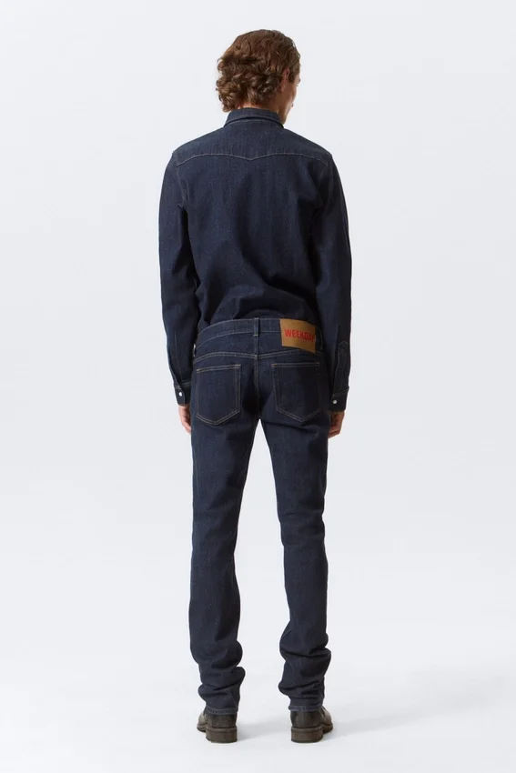 Low Rise Slim Leg Jeans – Blue Rinse – Dark Blue Low Rise Slim Leg Jeans – Blue Rinse – Dark Blue