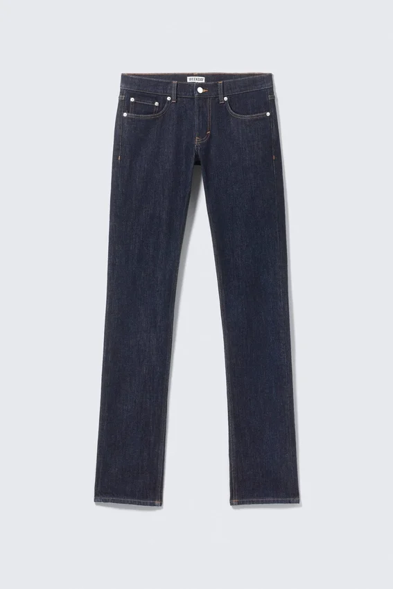 Low Rise Slim Leg Jeans – Blue Rinse – Dark Blue Low Rise Slim Leg Jeans – Blue Rinse – Dark Blue