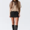 Low Rise Slim Mini Suiting Skirt – Black Low Rise Slim Mini Suiting Skirt – Black