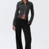 Low Rise Straight Suiting Trousers – Black Low Rise Straight Suiting Trousers – Black