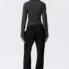Low Rise Straight Suiting Trousers – Black Low Rise Straight Suiting Trousers – Black