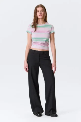 Low Rise Suiting Trousers – Black