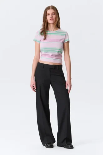 Low Rise Suiting Trousers – Black