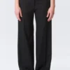 Low Rise Suiting Trousers – Black