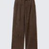 Low Rise Suiting Trousers – Brown Pinstripe Low Rise Suiting Trousers – Brown Pinstripe