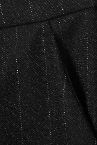 Low Rise Suiting Trousers – Dark Grey – Glitter Pinstripe