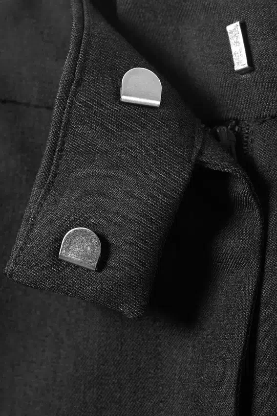 Low Rise Suiting Trousers – Dark Grey Melange Low Rise Suiting Trousers – Dark Grey Melange