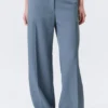 Low Rise Suiting Trousers – Dusty Blue Low Rise Suiting Trousers – Dusty Blue