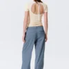 Low Rise Suiting Trousers – Dusty Blue Low Rise Suiting Trousers – Dusty Blue