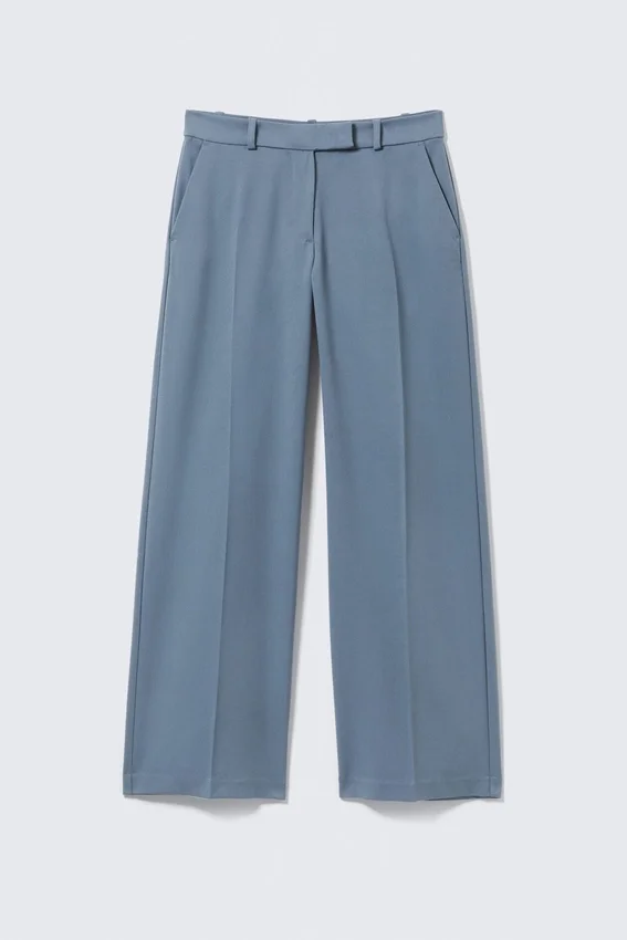 Low Rise Suiting Trousers – Dusty Blue Low Rise Suiting Trousers – Dusty Blue